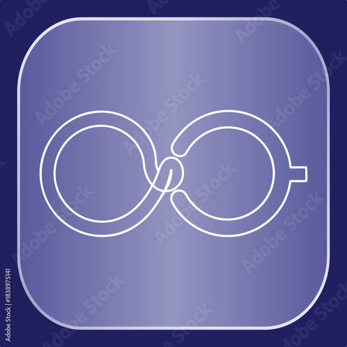 Handcuffs Icon Linear Style Security Justice Law Enforcement Symbol Vector