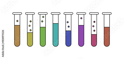 Reagenzgläser mit unterschiedlichen Flüssigkeiten