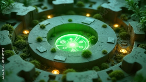 Forest Machinery Platform Technology Art Decoration Picture