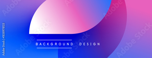 Abstract gradient background. Blue, purple, pink hues blend smoothly. Text reads background design below curved shape. Modern, vibrant visual.