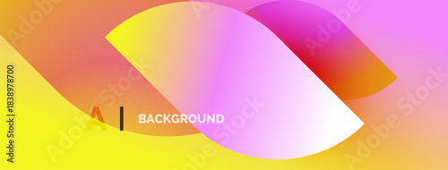 Abstract gradient background. Yellow, orange, pink hues blend smoothly. Minimalist design with text elements present. Modern aesthetic.