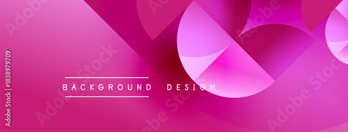 Abstract pink background. Dynamic shapes overlap, creating modern design. Gradient hues offer visual interest. Minimalist aesthetic.