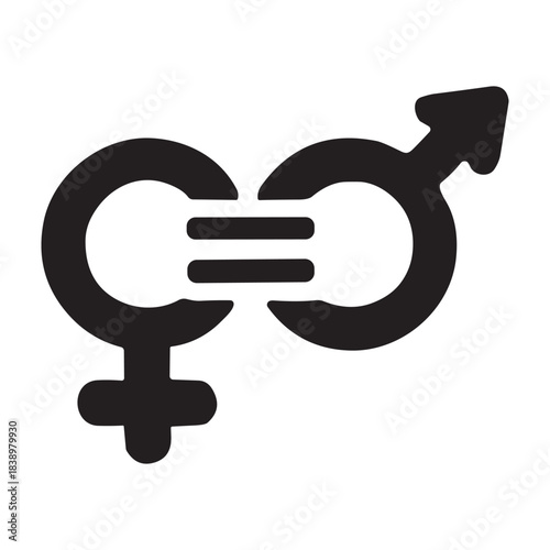 Female Partnership icon or logo isolated sign symbol vector illustration - high quality black style vector icons