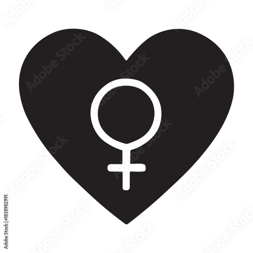 Woman Love icon or logo isolated sign symbol vector illustration - high quality black style vector icons