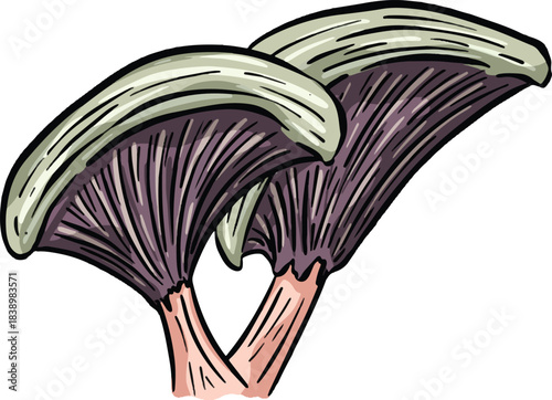 Fun Cartoon Mushroom Toadstool Character Vector Illustration