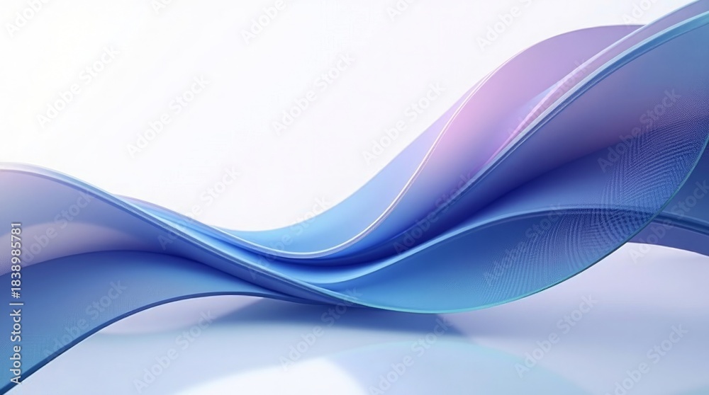 Obraz premium Flowing blue and purple abstract waves background
