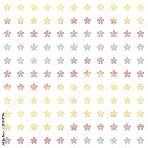 Pastel Flower Dot Pattern – Soft Dreamy Gradient Floral Repeat for Cute Decorative Design