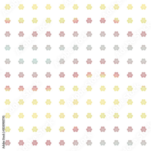 Pastel Flower Dot Pattern – Soft Dreamy Gradient Floral Repeat for Cute Decorative Design
