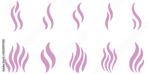 Smoke steam silhouette icon illustration isolated on white background