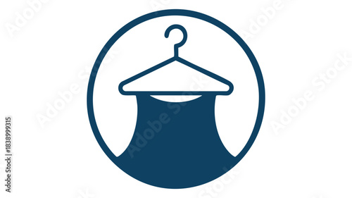 Clothing hanger garment service icon