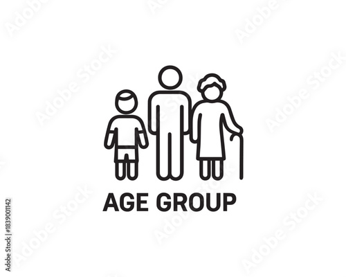 Age Group icon vector design illustration.