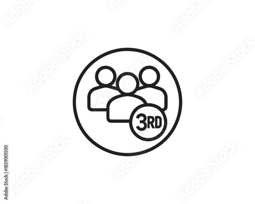 Third Party icon vector design illustration