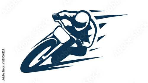 Fast dirt bike racer motion graphic
