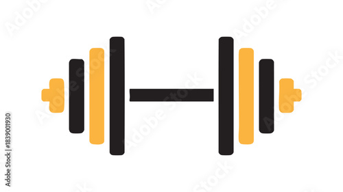 Graphic fitness dumbbell icon style