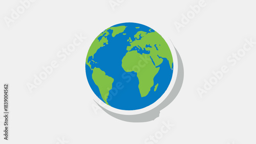 Global Emblem: A vibrant and straightforward representation of planet earth, symbolizing the world, our home, and the vast expanse of interconnectedness.