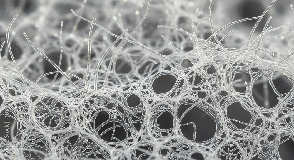 Naklejka premium Microscopic Net Like Filaments