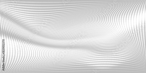 Dot white gray wave light technology texture background. Abstract big data digital concept.