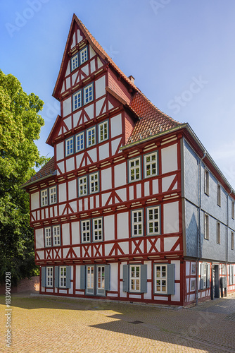 Typical half-timbered house in Duderstadt, for which this town is famous
