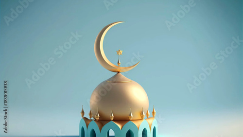 Vector arabic islamic with mosque