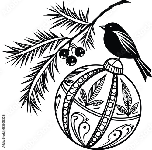 Decorative religious figure silhouette