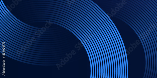 Abstract blue background with glowing curve lines. Suit for banner, web, brochure, pamflet and presentation