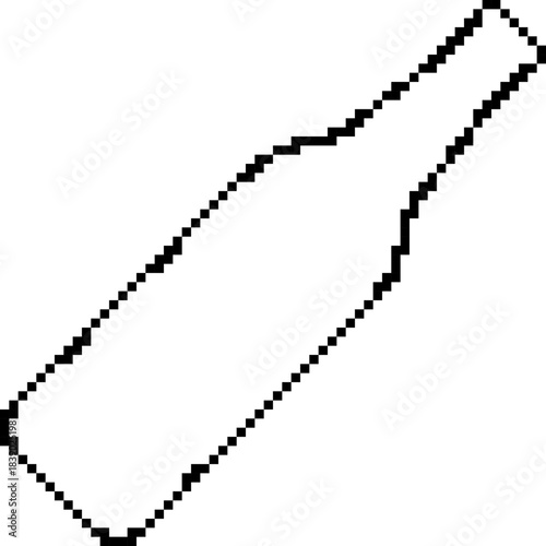Bottle 8-bit pixel icon. Vector illustration.