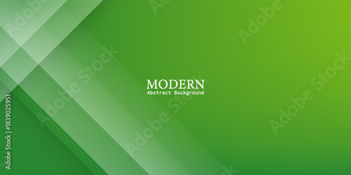 abstract green geometric banner background with diagonal stripes and shadow. Modern concept for graphic design, background, web design, poster, banner, book, slideshow.