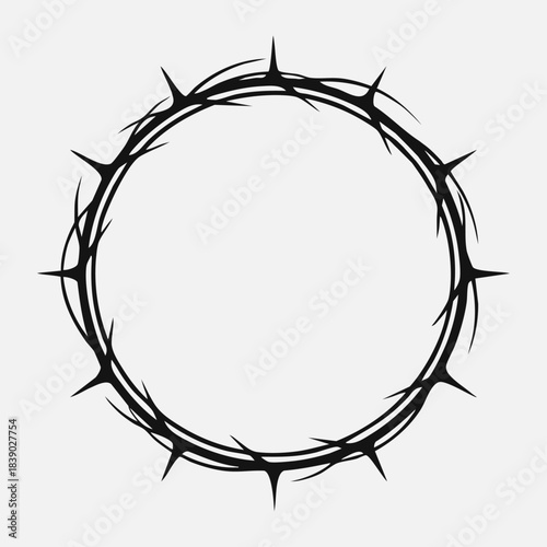 Modern gothic crown of thorns vector design