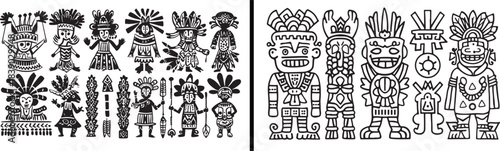 Tribal totem illustration, ethnic symbol artwork, traditional pattern vector, native cultural design, ancient tribe artwork, bohemian totem decor, folk art illustration, decorative indigenous pattern,