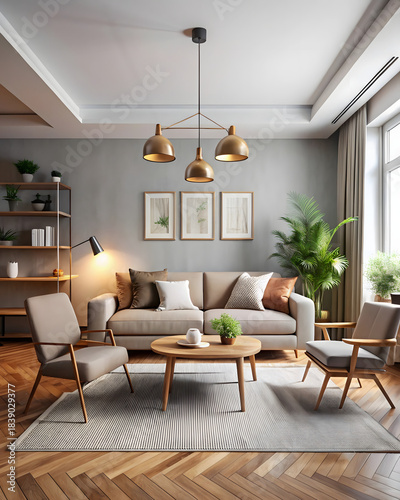 Minimal living room interior design