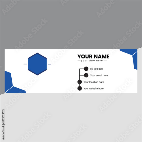 Modern Professional Email Signature Template | Clean Corporate Branding Design | Editable Business Signature Banner for Gmail & Outlook | Minimal Digital ID Footer Layout