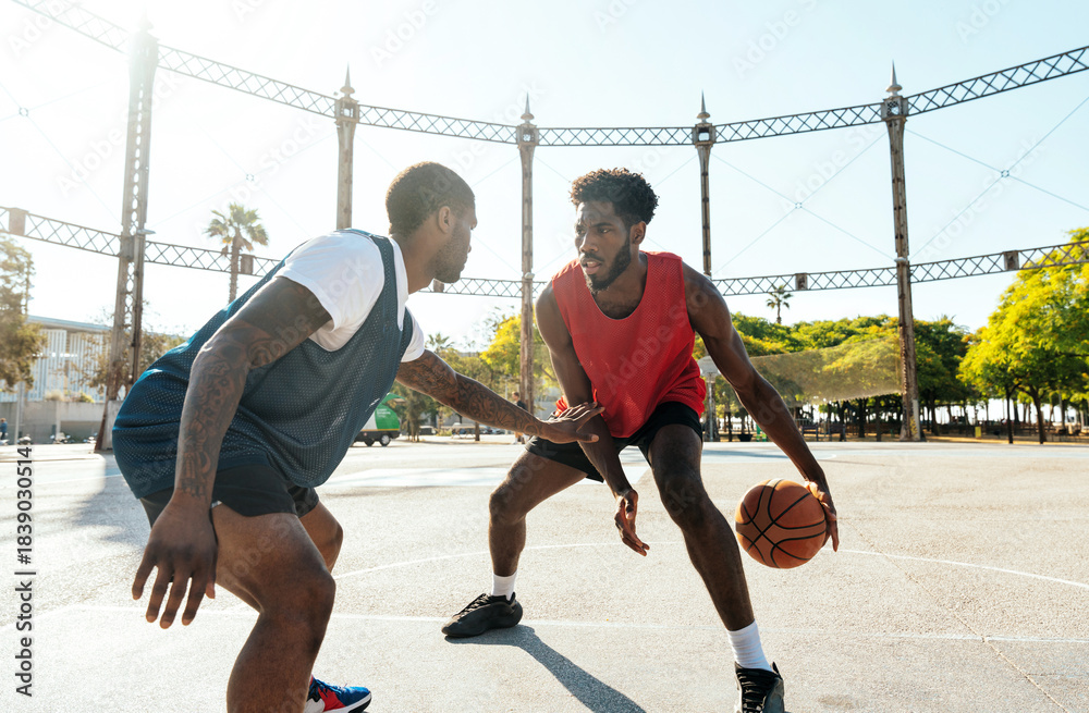 custom made wallpaper toronto digitalYoung basketball players training at the court.
