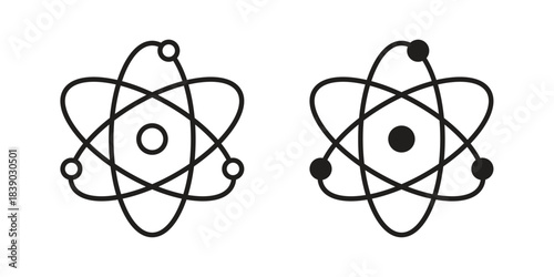 Physics icon pictogram in trendy outline style. icon, sign or symbol.