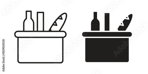 Picnic icon pictogram in trendy outline style. icon, sign or symbol.