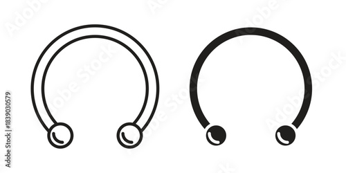 Piercing icon pictogram in trendy outline style. icon, sign or symbol.