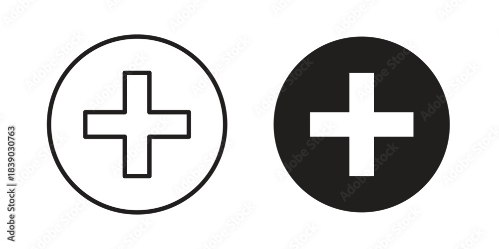 Fototapeta premium Plus icon pictogram in trendy outline style. icon, sign or symbol.