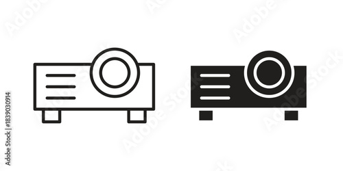 Projector icon pictogram in trendy outline style. icon, sign or symbol.