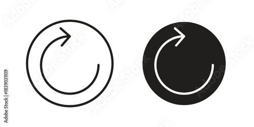 Refresh icon pictogram in trendy outline style. icon, sign or symbol.