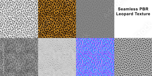 Seamless PBR Leopard Texture 3D Design