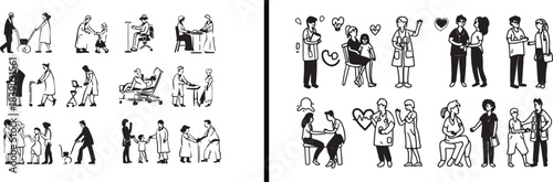 Cartoon character illustration, hand drawn people art, cute cartoon vector, funny human character, kids comic design, playful illustration artwork, modern cartoon drawing, storytelling character clipa