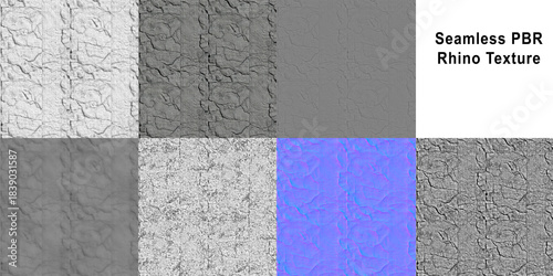 Seamless PBR Rhino Texture 3D Design