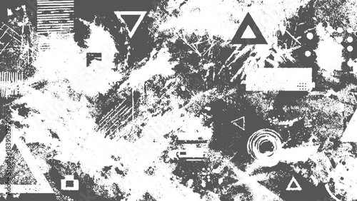 Old white grunge ripped collage poster texture with creased and crumpled paper background. Torn and creased white paper placard texture with vintage grunge background effect. 