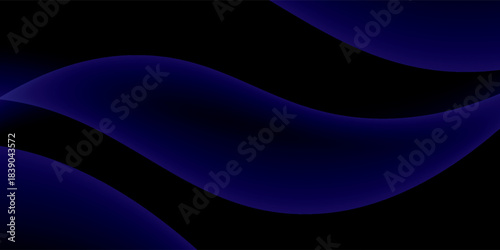 Dark blue abstract background vector design. Folded dark blue satin. Abstract blue drapery and wave.