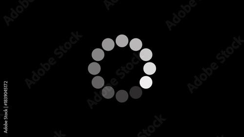 Circle loading Loading Animation Loop, 4K, transparent