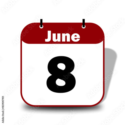 8 June Calendar Date