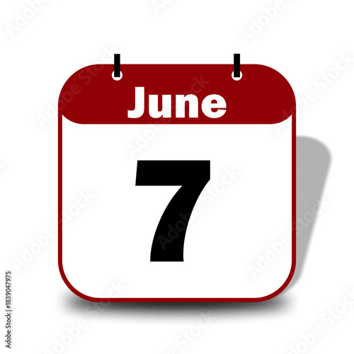 7 June Calendar Date