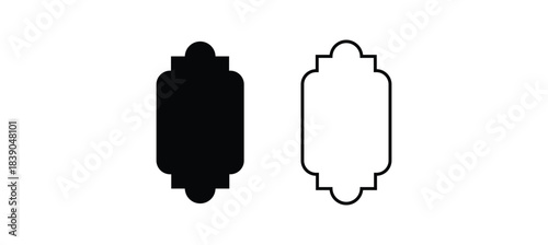 islamic shape illustration design blank islamic shape template vector. Ramadan kareem silhouette icon