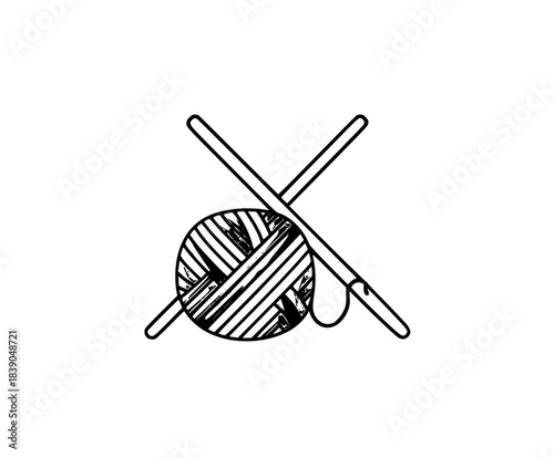 Knitting Needles Yarn: Story Craft Creativity | Clean, isolated vector art for creative projects.