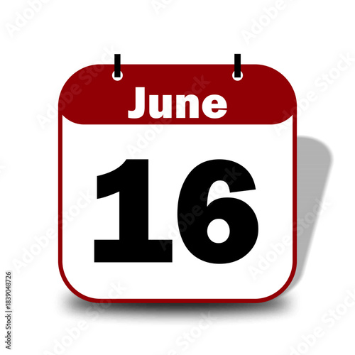 16 June Calendar Date