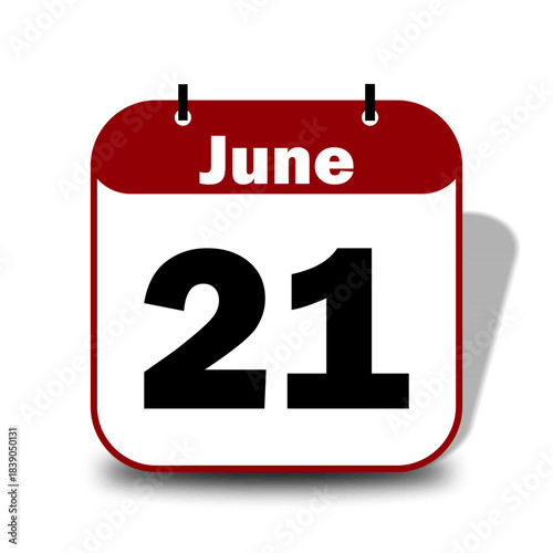 21 June Calendar Date